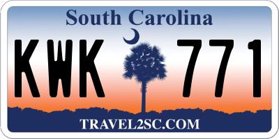 SC license plate KWK771