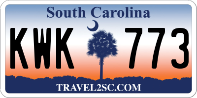 SC license plate KWK773