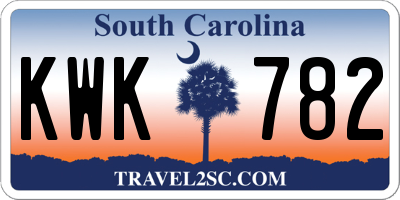 SC license plate KWK782