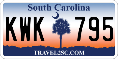 SC license plate KWK795