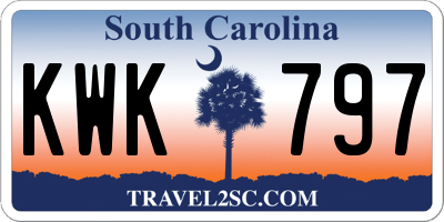 SC license plate KWK797