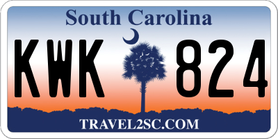 SC license plate KWK824