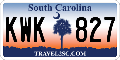 SC license plate KWK827