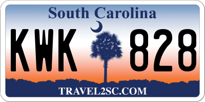 SC license plate KWK828