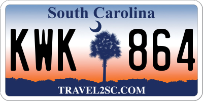 SC license plate KWK864