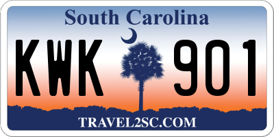 SC license plate KWK901