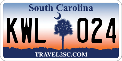 SC license plate KWL024
