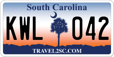SC license plate KWL042