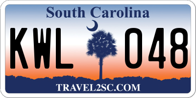 SC license plate KWL048