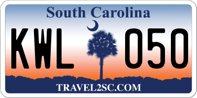 SC license plate KWL050