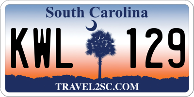 SC license plate KWL129