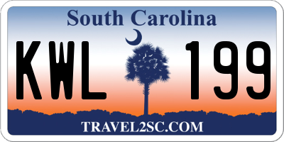 SC license plate KWL199