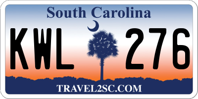 SC license plate KWL276