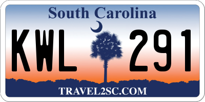 SC license plate KWL291