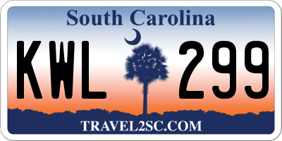 SC license plate KWL299