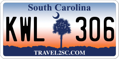 SC license plate KWL306
