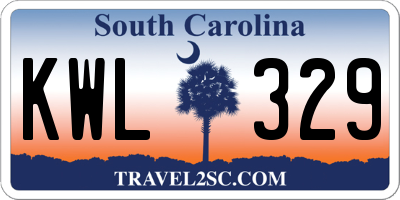 SC license plate KWL329
