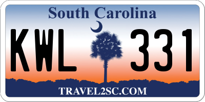 SC license plate KWL331