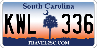 SC license plate KWL336