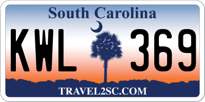 SC license plate KWL369