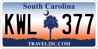 SC license plate KWL377