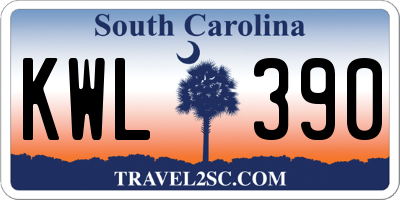 SC license plate KWL390