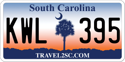SC license plate KWL395