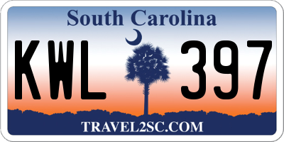 SC license plate KWL397