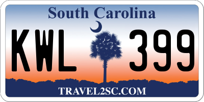 SC license plate KWL399