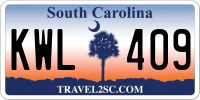 SC license plate KWL409