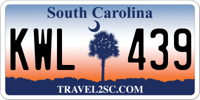 SC license plate KWL439