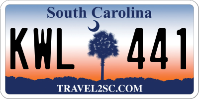 SC license plate KWL441