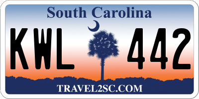 SC license plate KWL442