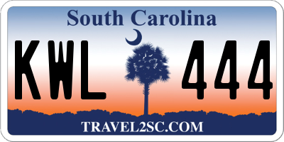 SC license plate KWL444