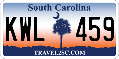 SC license plate KWL459