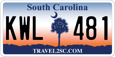 SC license plate KWL481