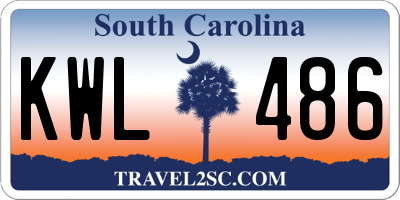 SC license plate KWL486