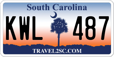 SC license plate KWL487
