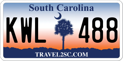SC license plate KWL488