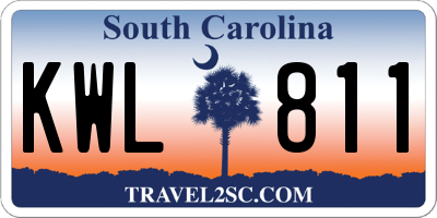 SC license plate KWL811