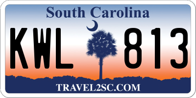 SC license plate KWL813