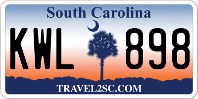SC license plate KWL898