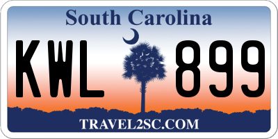 SC license plate KWL899
