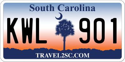 SC license plate KWL901