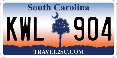 SC license plate KWL904
