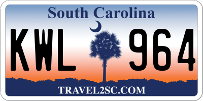 SC license plate KWL964