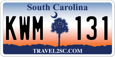 SC license plate KWM131