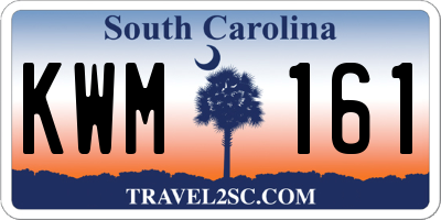 SC license plate KWM161