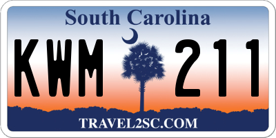 SC license plate KWM211