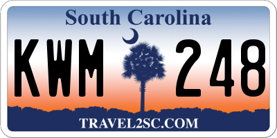 SC license plate KWM248